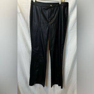 Wild Fable Black Faux Leather Straight Leg Pant Size 10